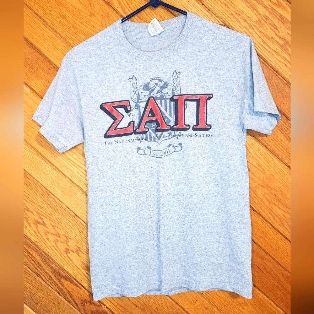 Sigma Alpha Pi National Society Of Leadership And Success Small Gray Tshirt